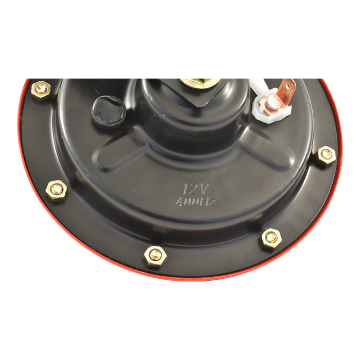 Dual Disc High Low Frequency Horn Set, Supertone Style, 12V, Red