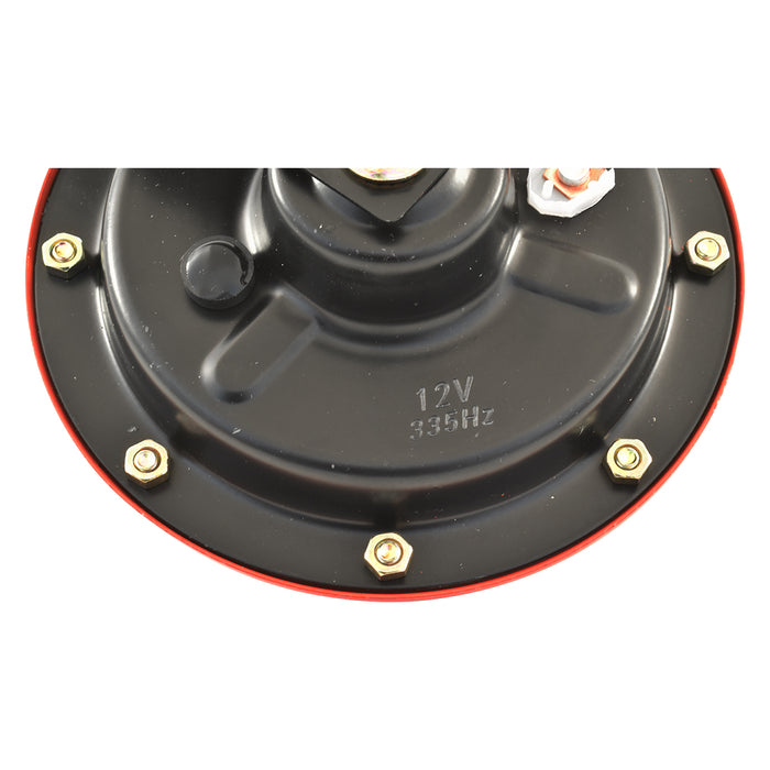 Dual Disc High Low Frequency Horn Set, Supertone Style, 12V, Red