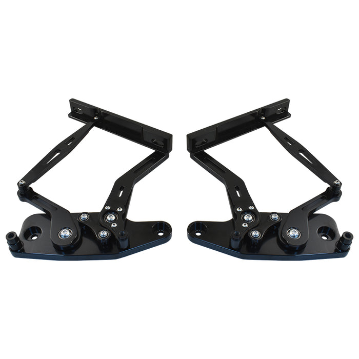 Ford Falcon XR XT XW XY Bonnet Hinge Kit, Black Billet Aluminium