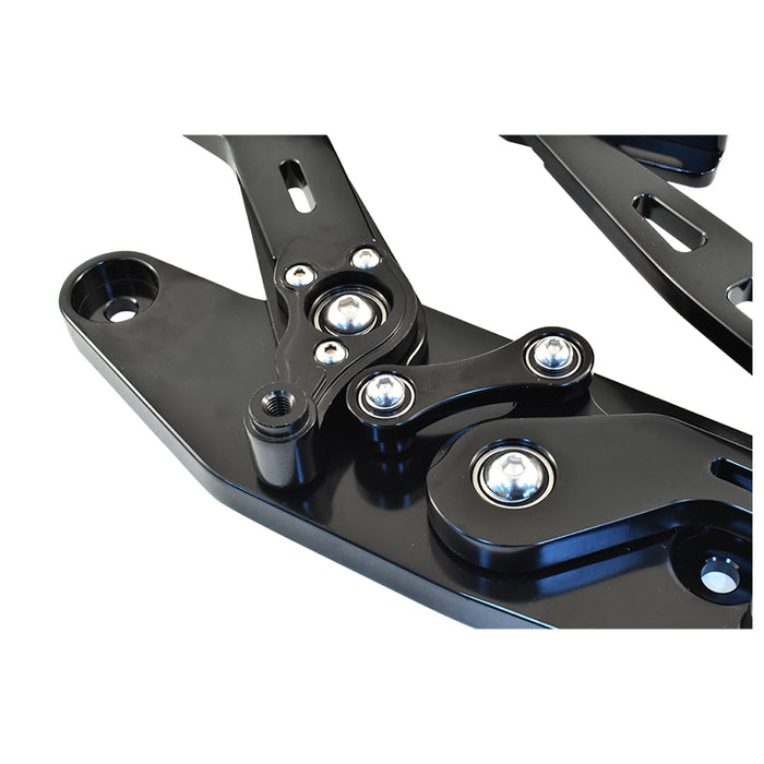 Ford Falcon XR XT XW XY Bonnet Hinge Kit, Black Billet Aluminium