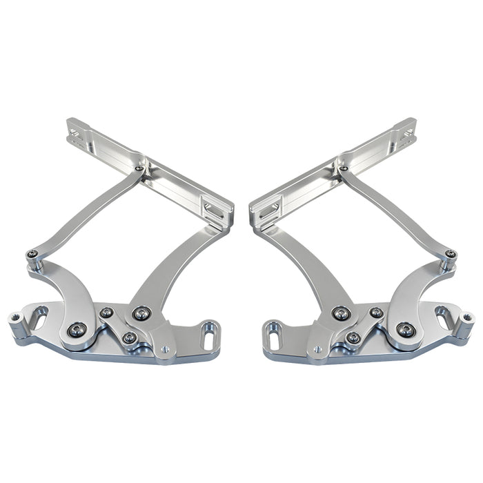 Chevy Camaro 1967 68 69 Bonnet Hinge Kit, Silver Billet Aluminium