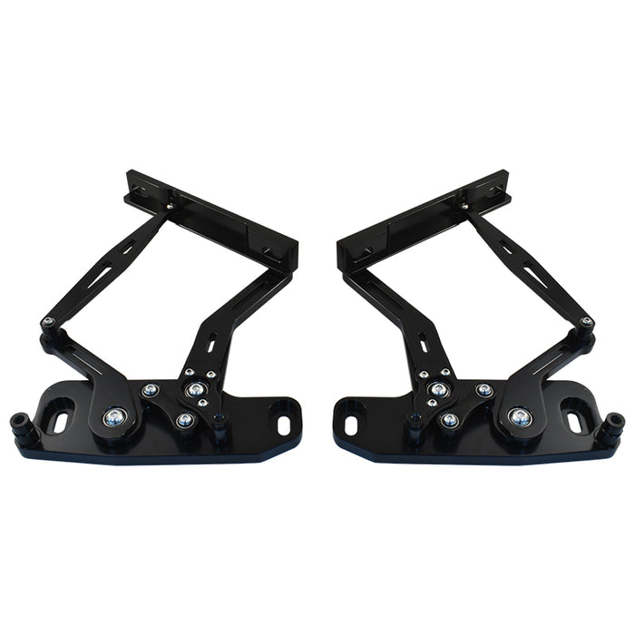 Holden HQ HJ HX HZ WB Bonnet Hinge Kit, Black Billet Aluminium