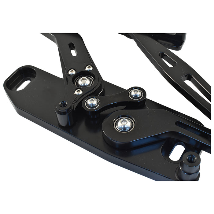 Holden HQ HJ HX HZ WB Bonnet Hinge Kit, Black Billet Aluminium