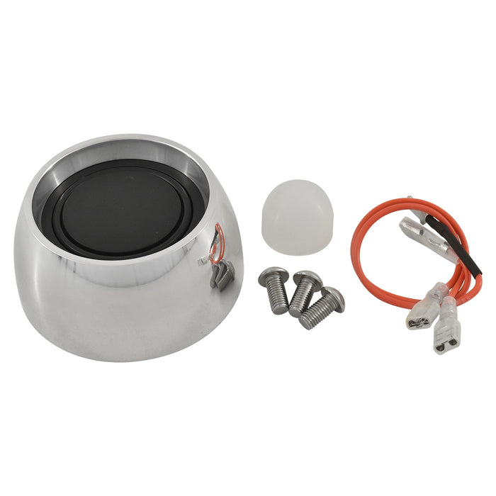 Polished Aluminium Horn Button suits 3 Bolt Steering Wheels