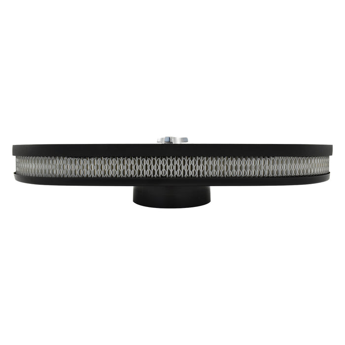 Oval Air Cleaner No Logo Suit Single 4 bbl Black Aluminium, 21 x 10 Inch