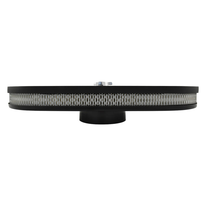 Oval Air Cleaner No Logo Suit Single 4 bbl Black Aluminium, 21 x 10 Inch