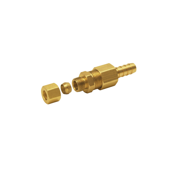 Derale Universal 5/16" Transmission Cooler Line to 3/8" Hose Barb Compression Fitting 13031