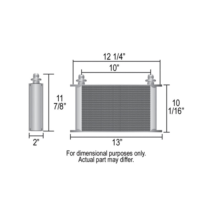 Derale 34 Row Series 10000 Stack Plate Cooler, -8AN 53408
