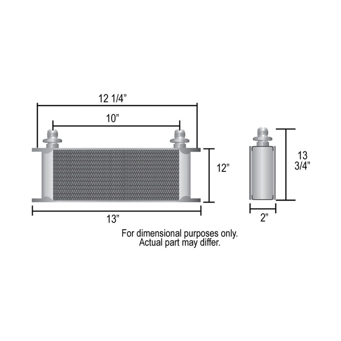 Derale 40 Row Series 10000 Stack Plate Cooler, -8AN 54008