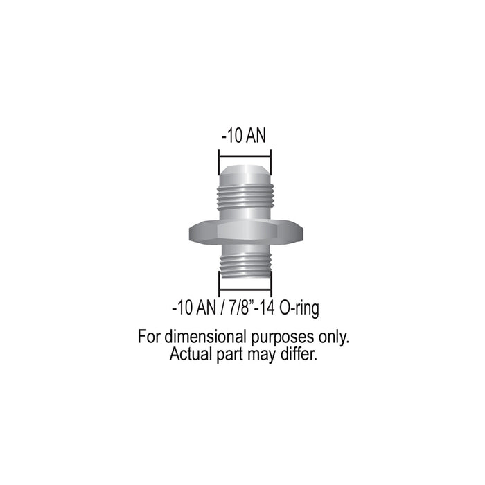Derale Aluminum Cooler/Adapter Fitting -10AN x -10AN O-ring 59010
