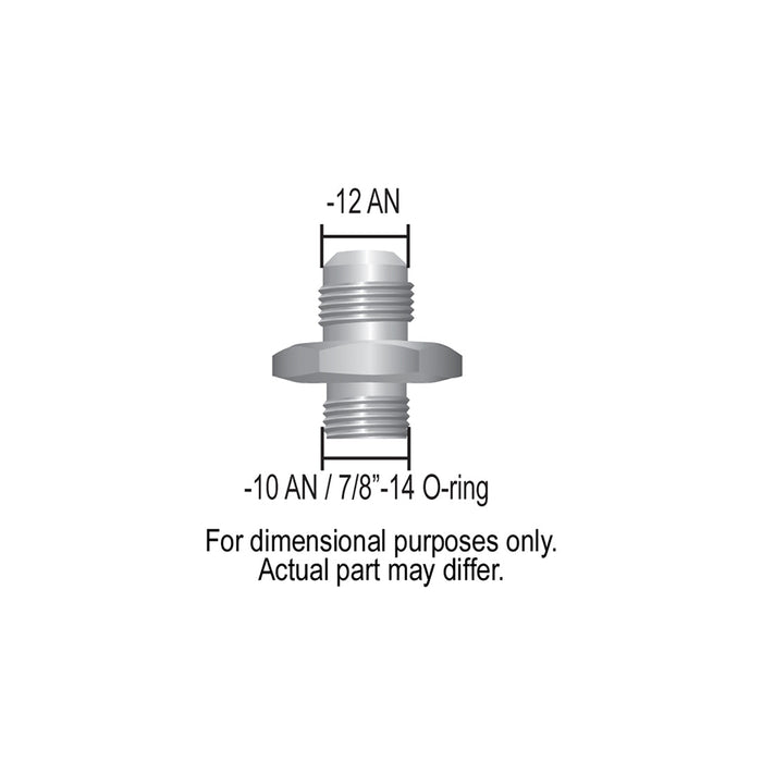 Derale Aluminum Cooler/Adapter Fitting -12AN x -10AN O-ring 59012