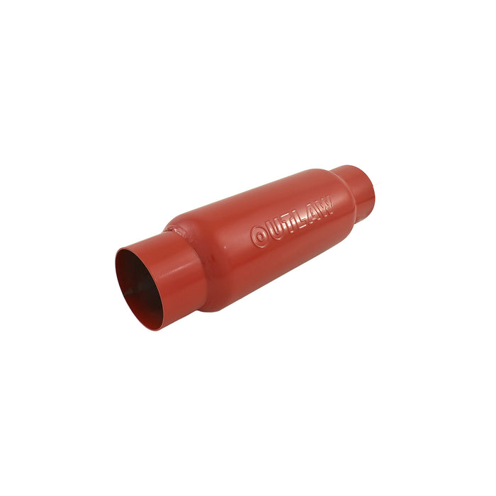 Outlaw Hot Dog Muffler, 3" Inlet/Outlet, 4" x 13" Overall