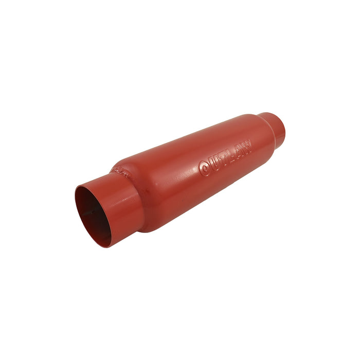 Outlaw Hot Dog Muffler, 3" Inlet/Outlet, 4" x 16" Overall