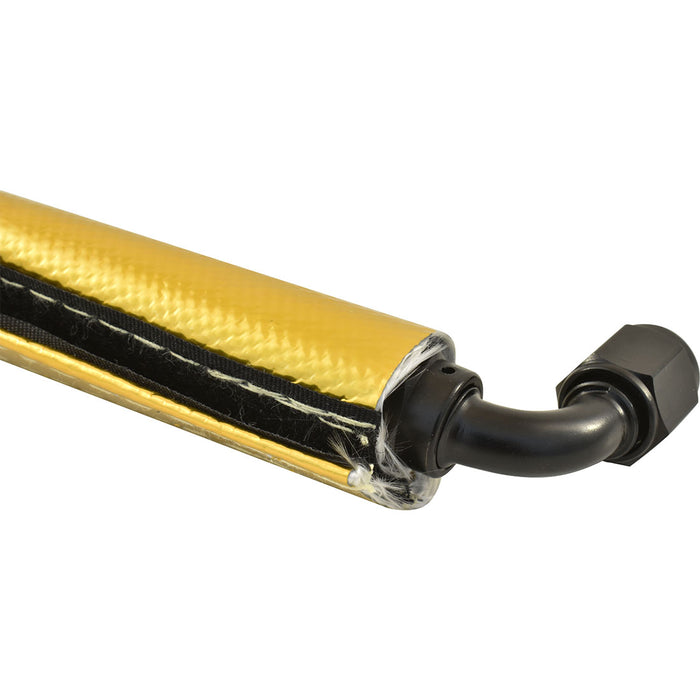 Cal Custom Heat Solutions Heat Reflective Sleeve With Hook And Loop Closure, 1-1/2" ID, 1m Gold - CAL-H1438GD