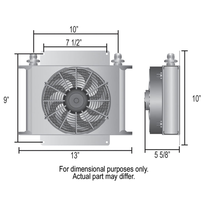 Derale, 25 Row Hyper-Cool Remote Cooler, -10AN, DER-15865