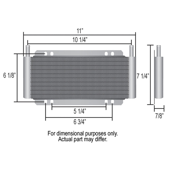 Derale 13 Row Series 8000 Plate And FIn Transmission Cooler Kit - DER-13502