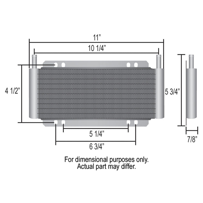 Derale 9 Row Series 8000 Plate & Fin Transmission Cooler Kit - DER-13501