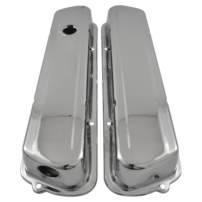 Chrome Steel Low OEM Style Valve Rocker Covers Pair suits Holden 253 308