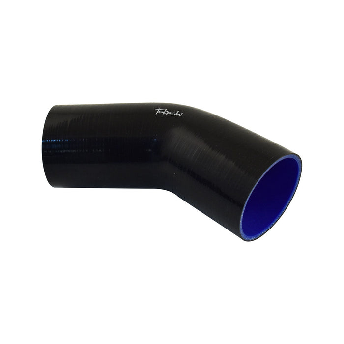Takashi Black Silicone Hose 45 Degree Standard Elbow 3¼" (83mm)