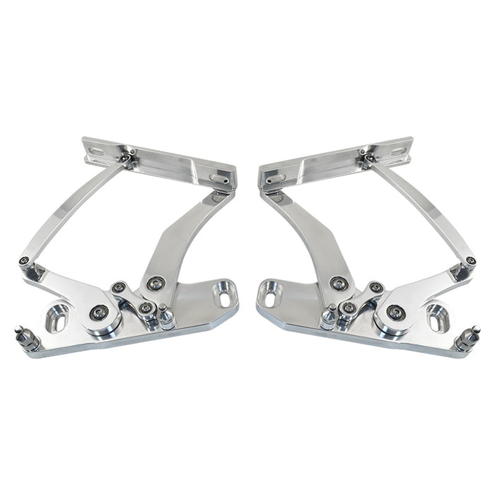 Holden HK HT HG Bonnet Hinge Kit, Polished Billet Aluminium