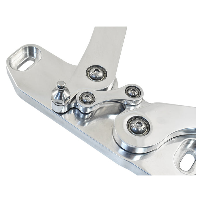 Holden HK HT HG Bonnet Hinge Kit, Polished Billet Aluminium