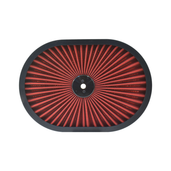 Cal Custom Extreme Air Cleaner Oval Top Element 11-3/8" Red Filter