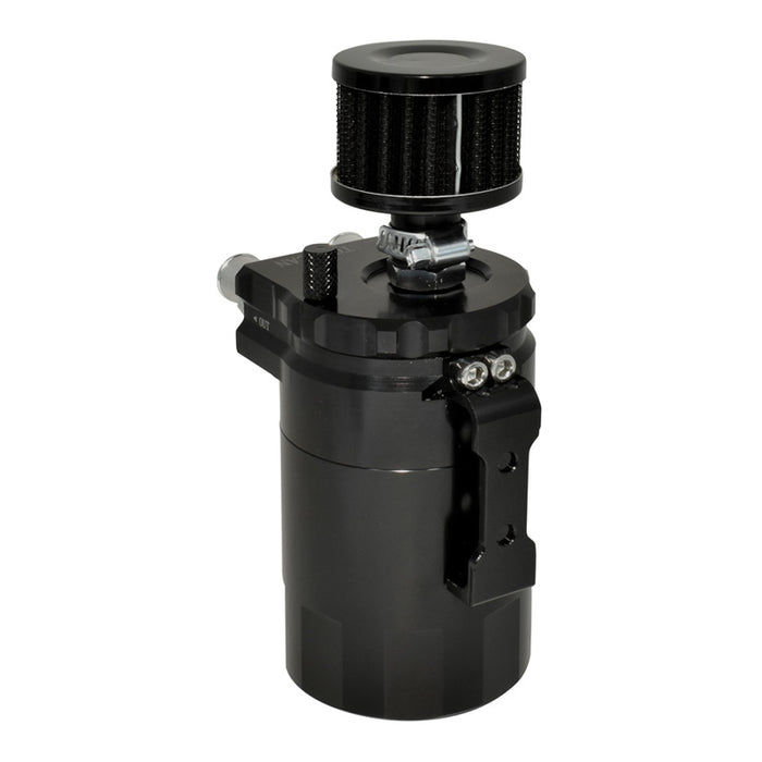 Billet Aluminium Baffled Oil Catch Tank Can Kit w/Air Breather Universal 2-Port