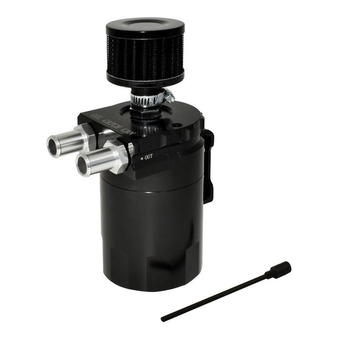 Billet Aluminium Baffled Oil Catch Tank Can Kit w/Air Breather Universal 2-Port