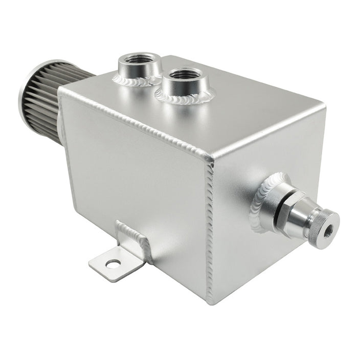 Aluminium 2 Litre Rectangular Oil Catch Tank Can with Breather, -10AN Ports