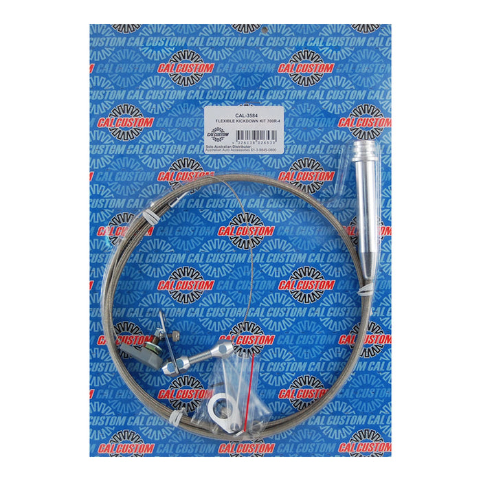 GM 700r-4 Braided Stainless Steel Flexible Kickdown Cable Kit