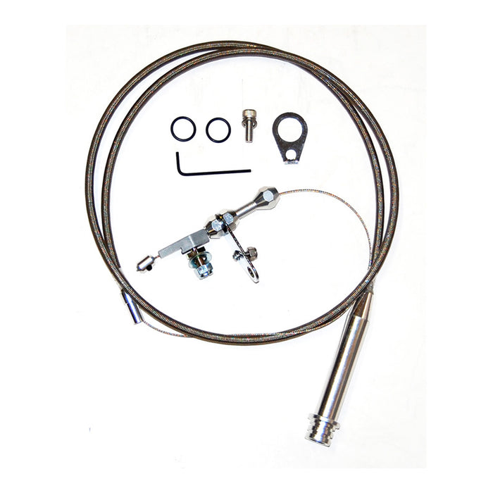 GM 700r-4 Braided Stainless Steel Flexible Kickdown Cable Kit