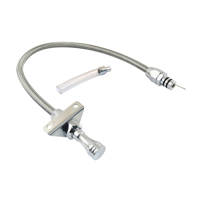 Cal Custom Flexible Transmission Dipstick suits Ford AOD, Firewall Mount