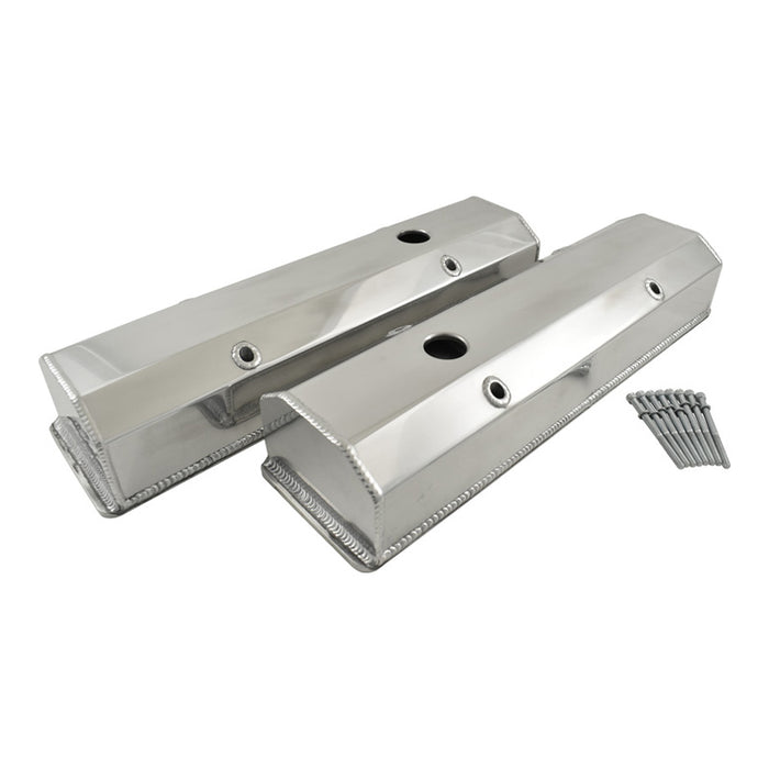 Fabricated Aluminium Sbc Tall Valve Covers, Long Bolt Style