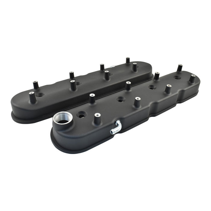 Black Cast Aluminium GM LS Valve Covers w/Coil Mounts