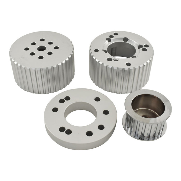 BB Chrysler 383 400 440 Gilmer Drive Kit Silver Billet Aluminium w/Belt