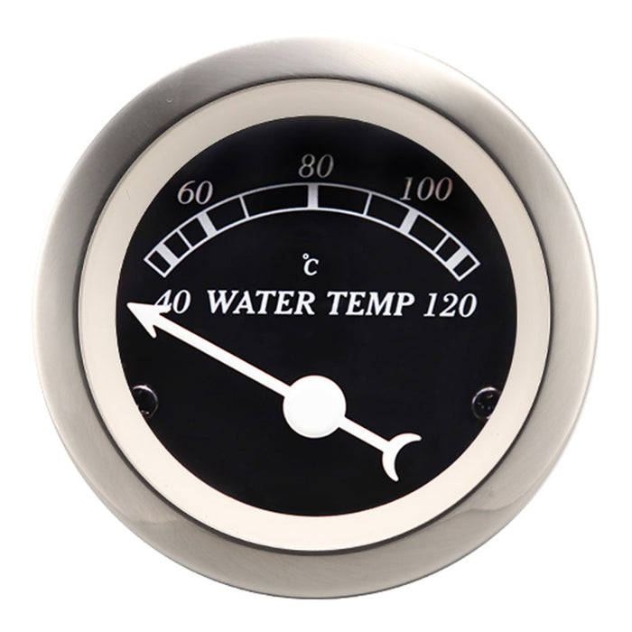 Depo Racing Classic Series Water Temp Gauge 52mm Black Face, DP52B-WT