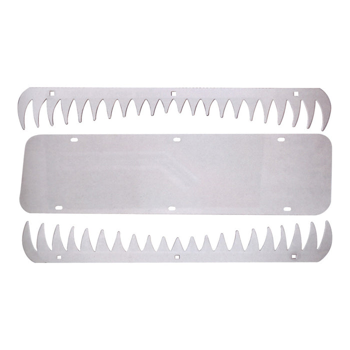Shark's Teeth Truck Chrome Steel Mud Flap Plate 4" X 24" Truck Rig Chrome USA