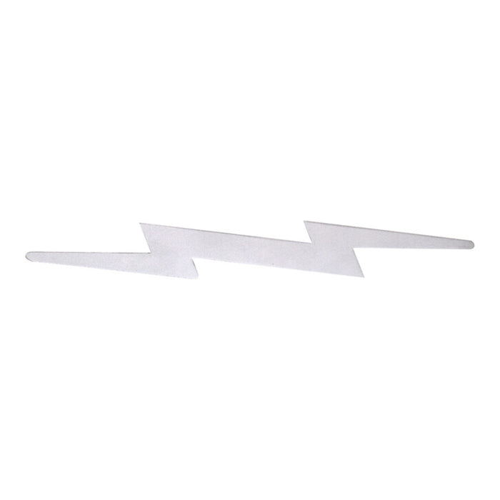 Chrome Steel Lightning Bolt Cut Out Medium 9-1/2 Inch X 1 Inch Truck Mud Flaps