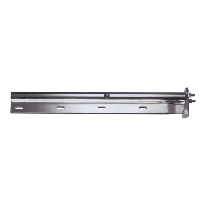 Chrome Spring-Loaded Mud Flap Hangers Straight Round Tube Style 1 1/8 Inch Pair