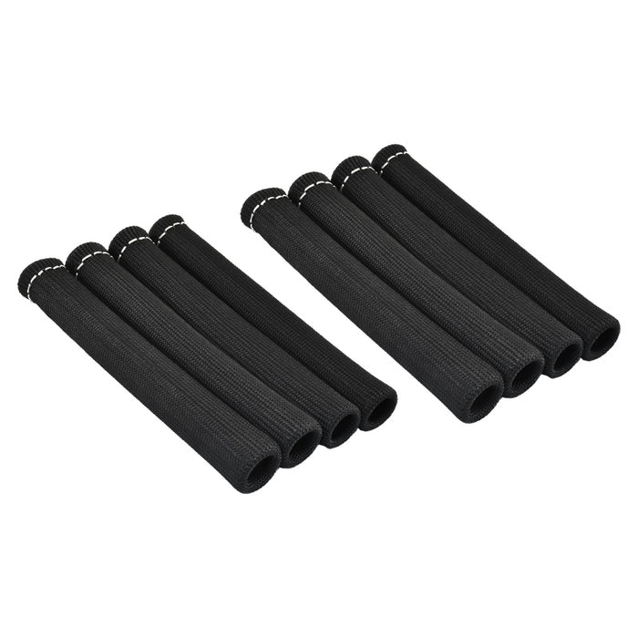 Cal Custom Heat Solutions Black 7.87" Spark Plug Heat Sleeves Set of 8, Wire Lead Boot