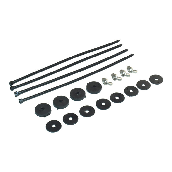 Universal Black Steel Fan Shroud 3" Wide Chevy Ford Holden Hot Rod