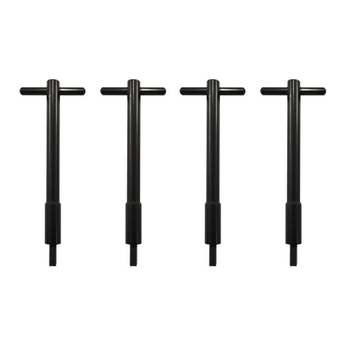 Black Anodised Aluminium Valve Cover T-Bar Wing Bolts Set of 4, SBC, Holden