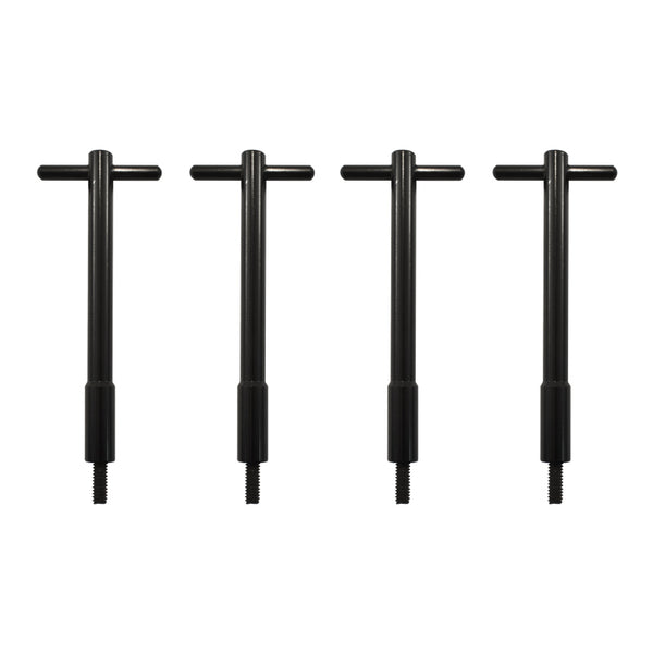 Black Anodised Aluminium Valve Cover TBar Wing Bolts Set of 4, SBC, H
