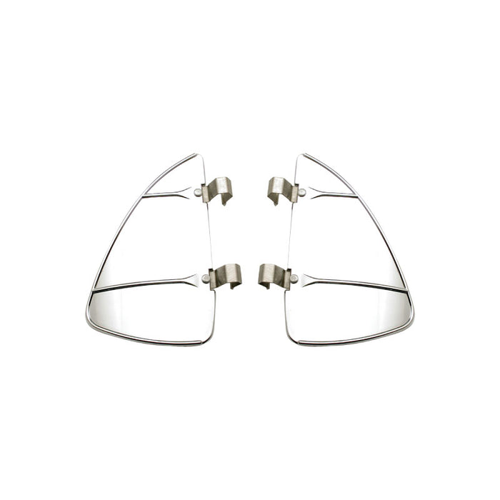 1950's Retro Style Quarter Vent Window Breezies / Deflectors - Chrome Pair