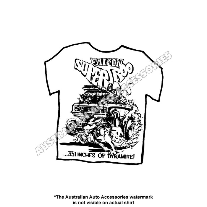 Falcon Super Roo Ed "Big Daddy" Roth Monster White T-Shirt Large