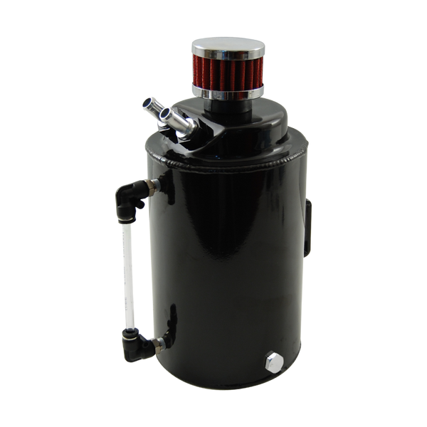 Cal Custom Round Oil Catch Tank 2L Black Australian Auto