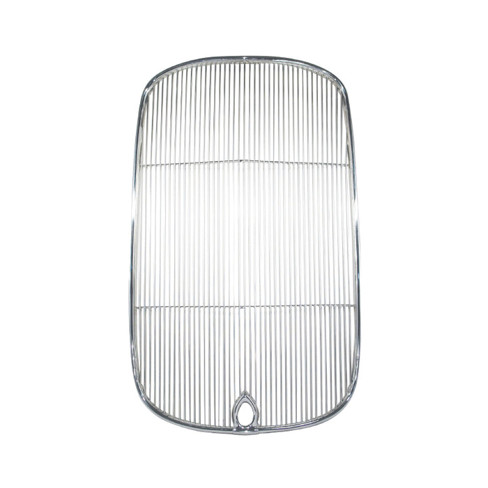 Cal Custom Ford Model B 1932 Radiator Grille Insert with Crank Hole Polished Stainless Steel