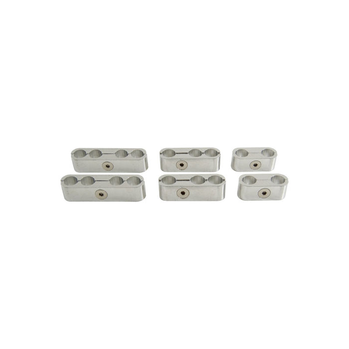 Aluminium Spark Plug Wire Dividers Machined Billet Aluminium 6 Pieces