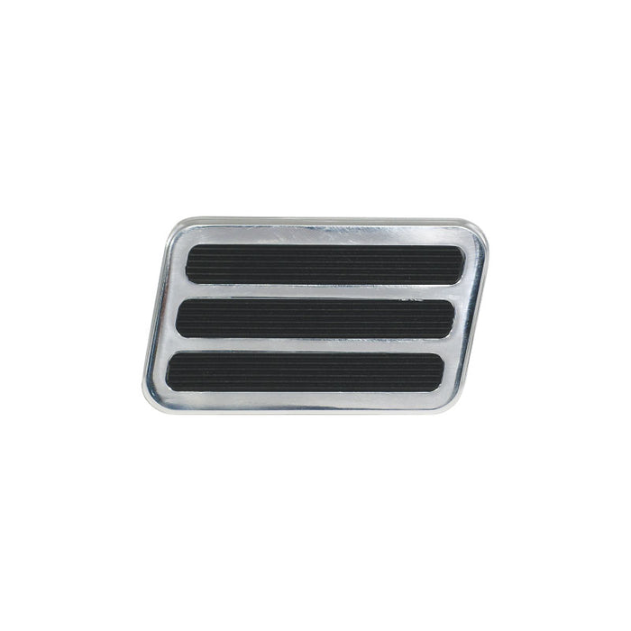 Cal Custom Brake Pedal Pad With Three Rubber Inserts Polished Billet Aluminium