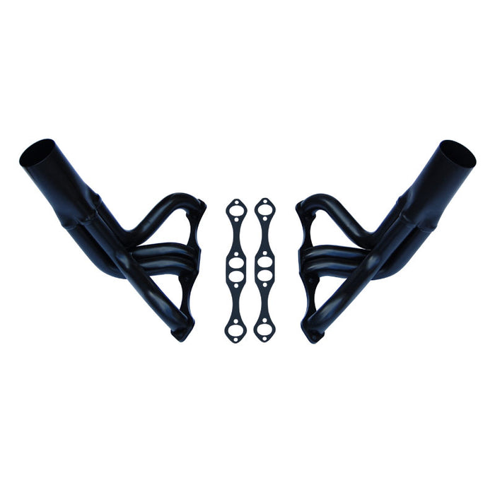 Cal Custom Small Block CHEV High Velocity IMCA Headers Black